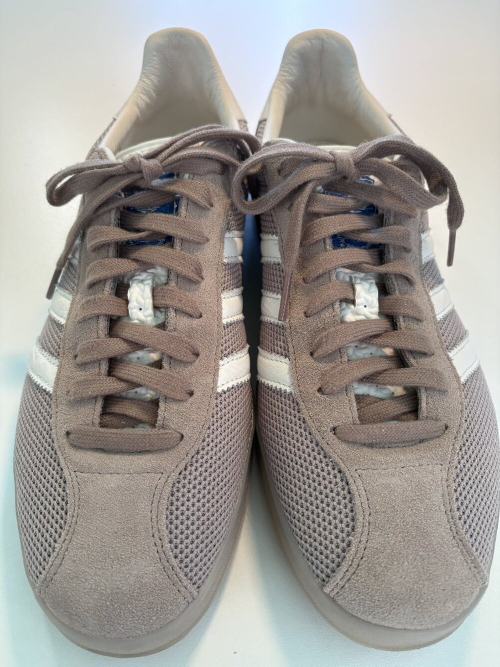 Adidas Originals Gazelle Indoor Taupe Mesh Suede Sneakers Womens 9.5
